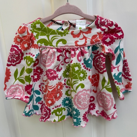 Vera Bradley Baby 3-6M Girls Multicolor Floral Long Sleeve Blouse - Picture 1 of 4